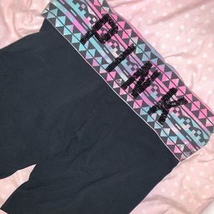 PINK Cropped Yoga Leggings